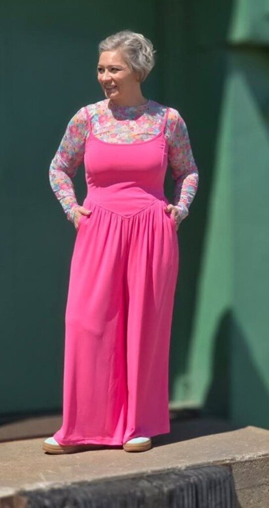 Cooper Ribbed Romper Pink