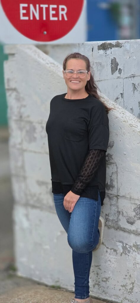 Oversized Tee w/Mesh Lace