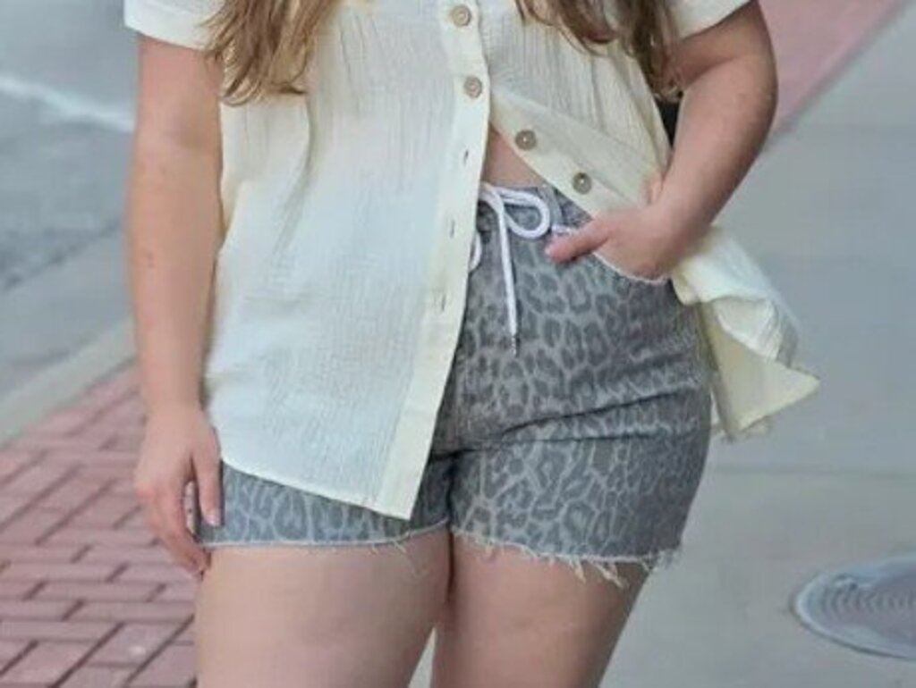 High Rise Leopard Short