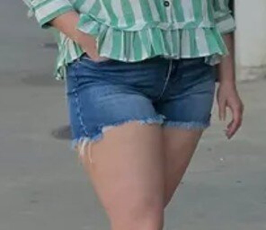 Mid Rise Frayed Short