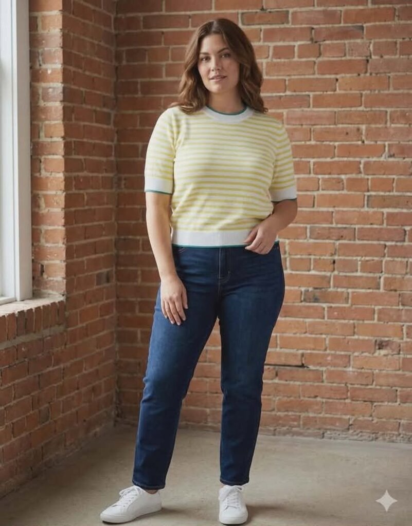 Stripe SS Knit Top