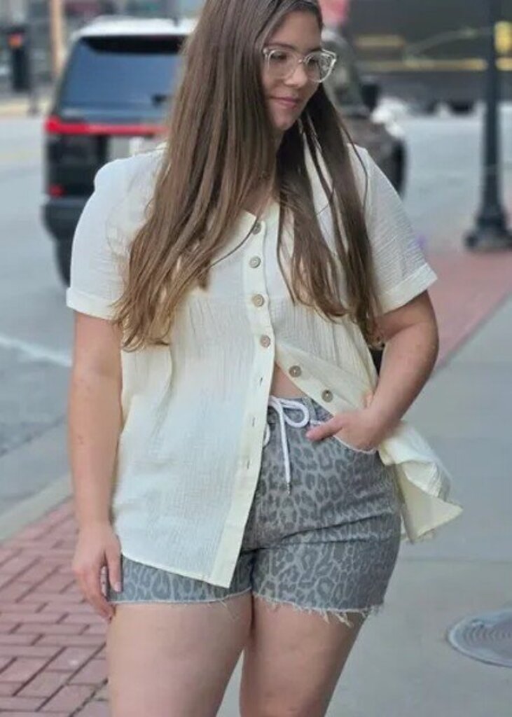 Muslin Babydoll Button UP